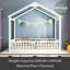 Lit double simple de style maison avec clôture, garde-corps et sans porte-323366117