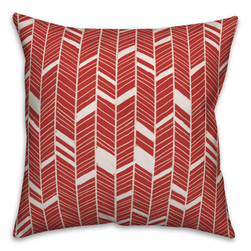 Chevron Throw Pillow, Red, 20" x 20"