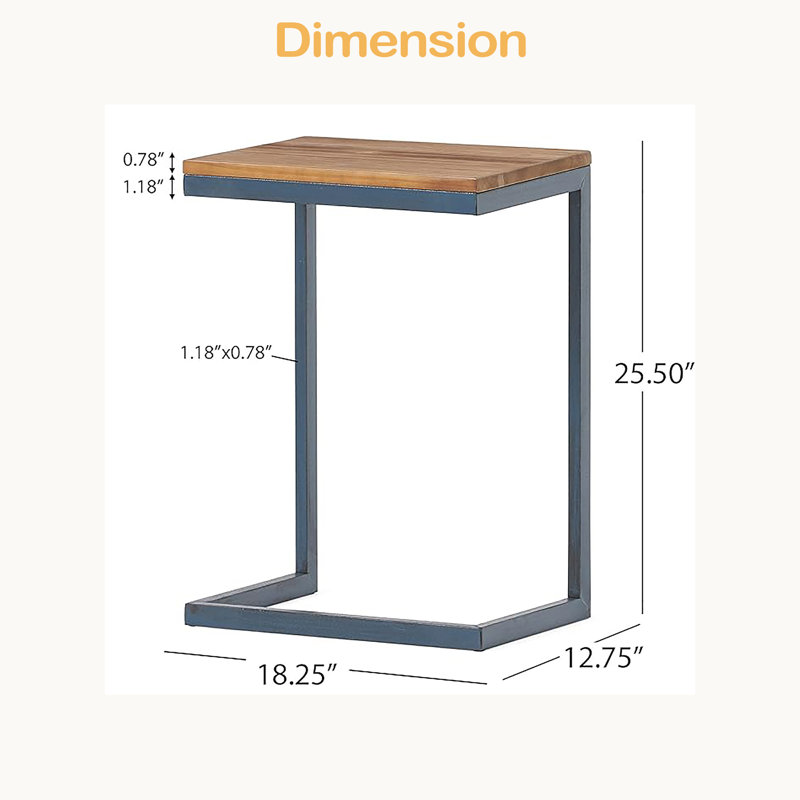 TABLE D'APPOINT - GRAND, H 25,5 po x l 18,25 po x P 12,75 po