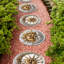10"D Set Of 2 Cement Sun And Moon Textured Stepping Stones