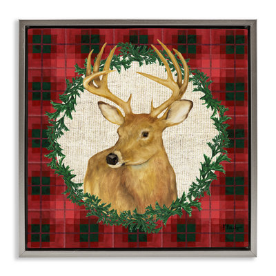  «Deer on Plaid & Wreath» par Paul Brent