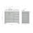 43'' Single Bathroom Vanity with White Quartz Top-93359321