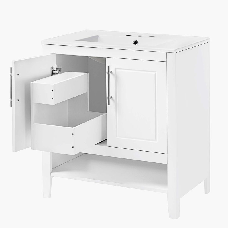 Meuble-lavabo polyvalent avec des matériaux de qualité et un design élégant
