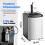 Robinet simple 5,4 pi. Cu. Distributeur de baril de bière Kegerator en argent avec tablettes, bouteille de CO2, ramasse-gouttes et rampe