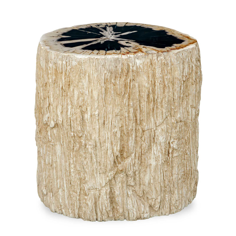 Uttermost Arco Petrified Wood Top Accent Table