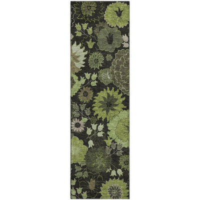 Premium Machine Washable Mayfield AMF2295 Floral Rug