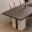 Table de salle à manger rectangulaire foncée brun foncé-1414100832