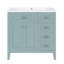 Ensemble de meuble-lavabo 36 po avec évier, armoire de salle de bain avec 5 tiroirs, structure solide et panneau en bois aggloméré-1378732627