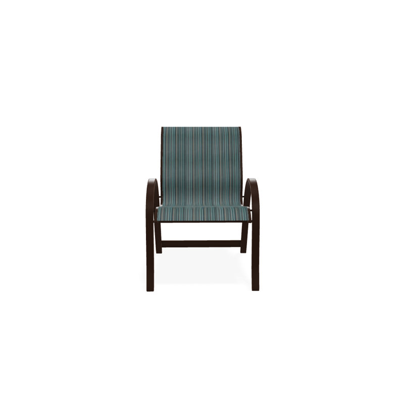 Aruba Stacking Patio Dining Armchair, Kona
