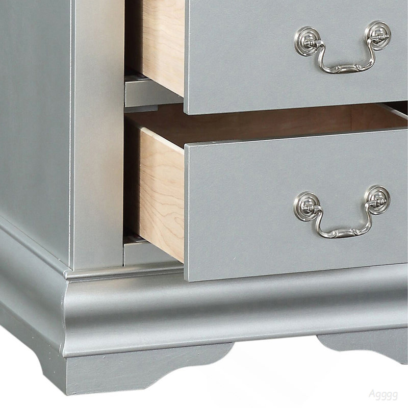 Table de chevet 2 tiroirs Platinum