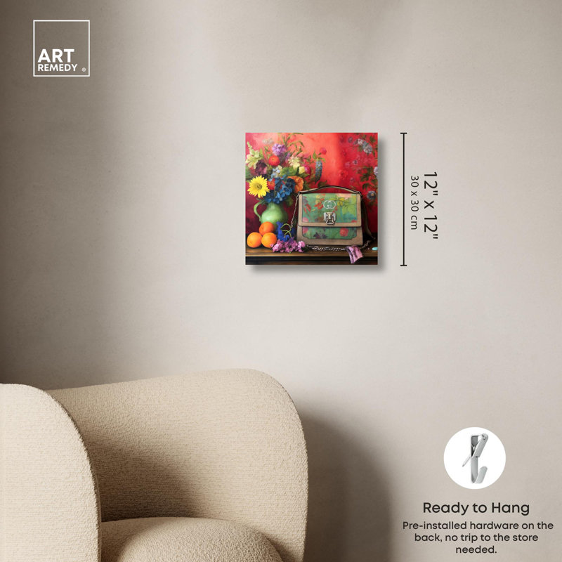 «A Feast For Glam», art mural rétro sur toile par Art Remedy, Toile tendue, H 12 po x l 12 po