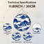 Panneau de vitrail 12 "H Blue Cloud-1874087129