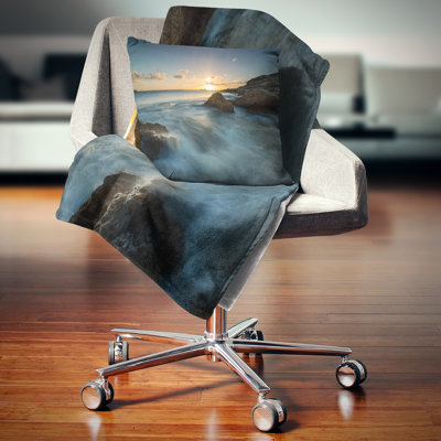 Coussin seascape de mer à coucher de soleil