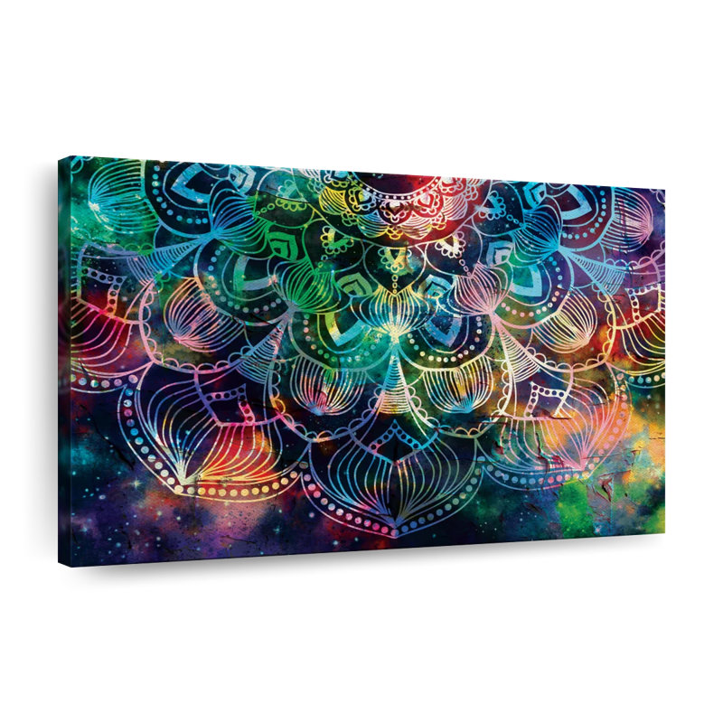 Mandala céleste, reproduction sur toile, H 20 po x l 30 po x P 1,25 po