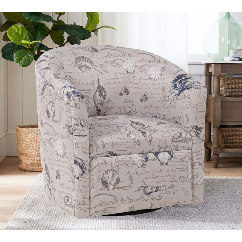 Tazewell Upholstered Swivel Barrel Chair