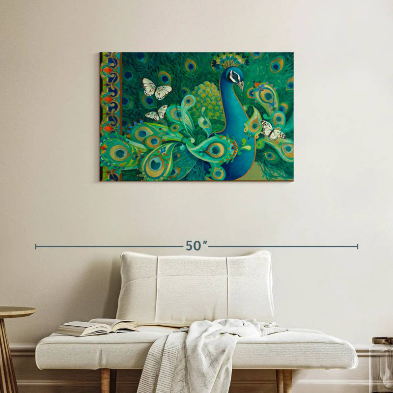 Paisley Peacock, 24" H x 36" W