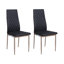 Eubanks Faux Leather Modern Tall Back Dining Chairs with Metal Legs & Diamond Stitching-1969960196-1902841194-1969960207