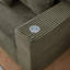 Canapé modulaire Cloud avec porte-gobelets, 6 sièges, velours côtelé, siège profond pour s'étirer librement - siège surdimensionné en velours côtelé, pas d'assemblage-555599329-555599260-555599263