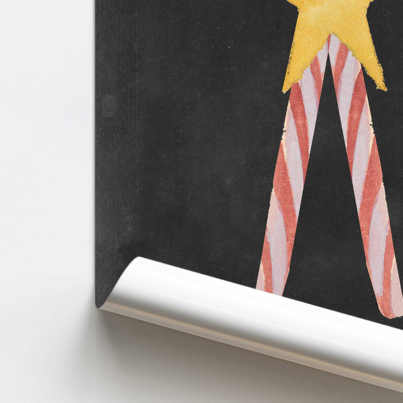 Imprimé magique «Candy Cane», Sans cadre, papier, H 14 po x l 11 po