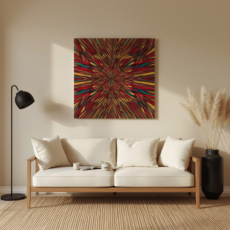 Art mural noir Op Op 41, H 144 po x l 144 po x P 0,05 po