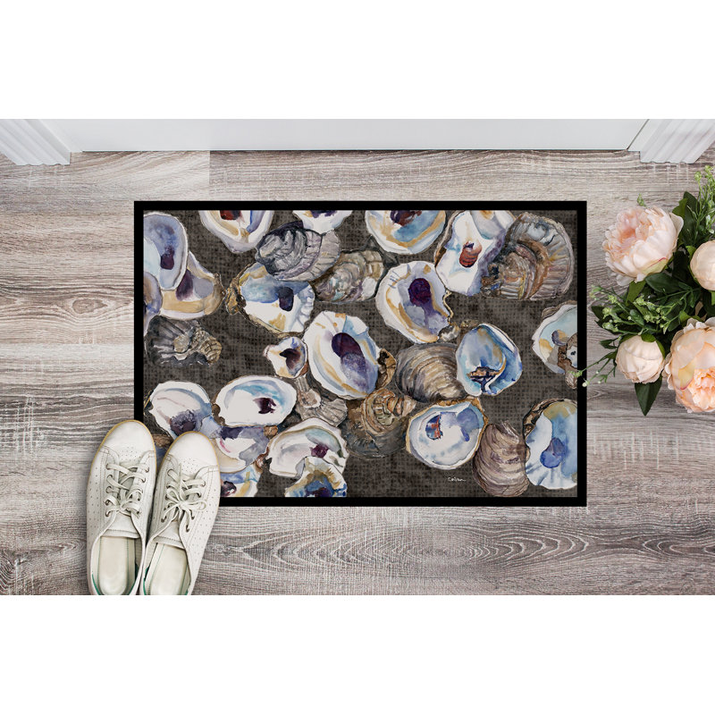 Tapis d'entrée antidérapant Oysters, Rectangle 2 pi x 3 pi