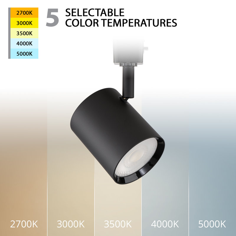 Chargez la tête H-Track à tension de ligne à DEL 8010, température de couleur sélectionnable (2700/3000/3500/4000 / 5000K)