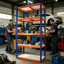 Étagères de rangement 71 pouces en fer bleu riche à 71 niveaux, unité de rangement robuste pour le garage et l'organisation domestique