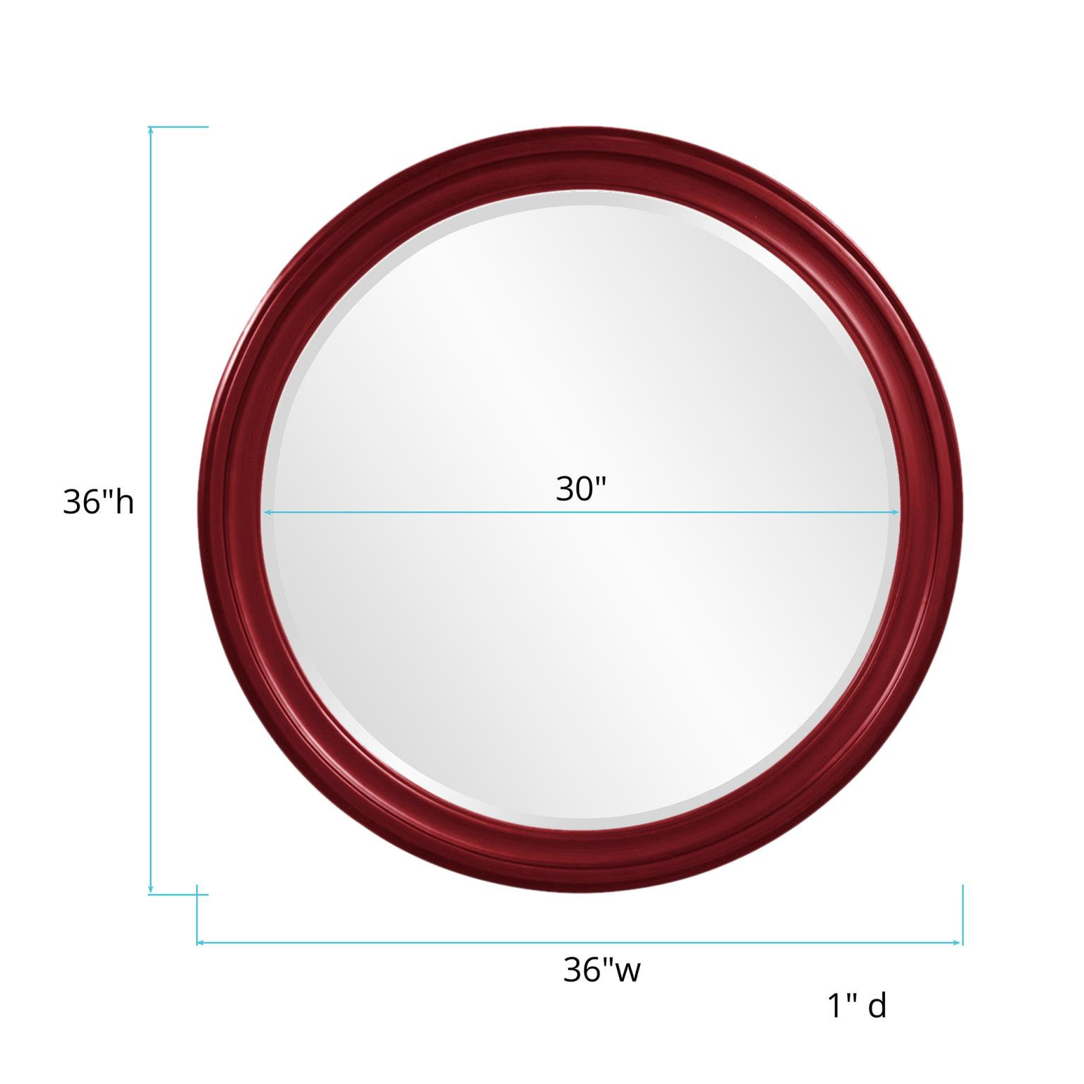 Talvi 36" Accent Mirror, Burgundy