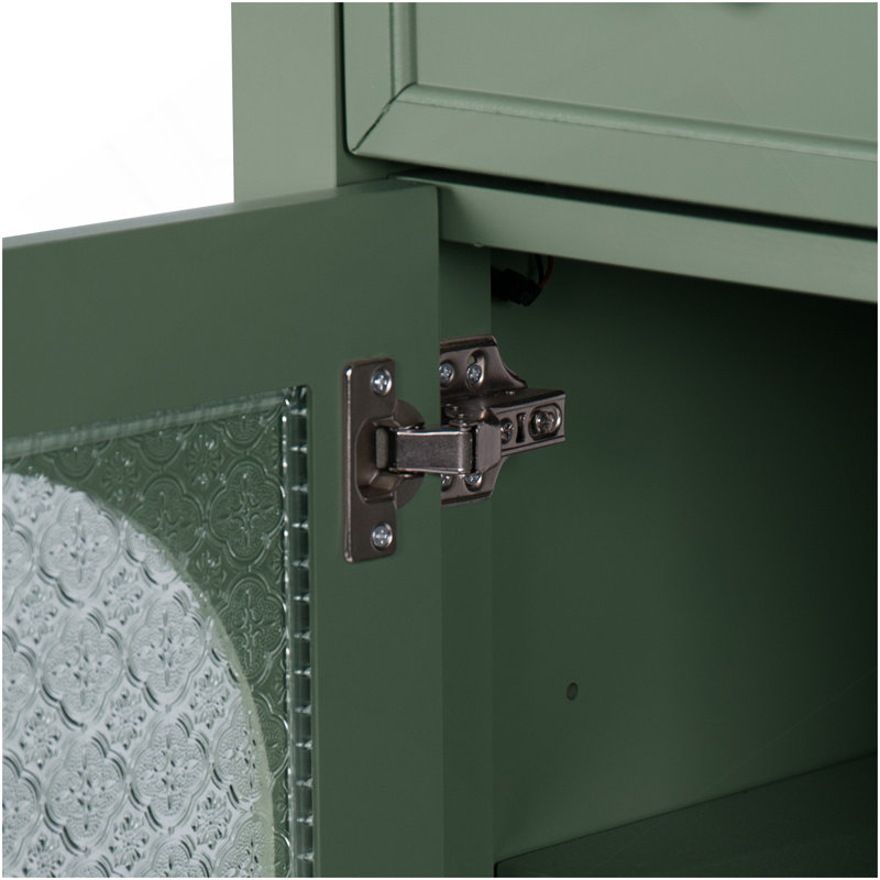 35.6" Bathroom Cabinet, Only Cabinet, Green, Green