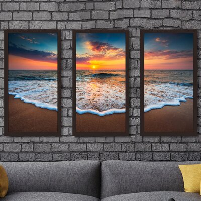 Cloudscape Over the Sea 4 - 3 Piece Picture Frame Photograph Print Set on Acrylic -  Picture Perfect International, 704-4458-1224