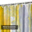 Rideau de douche gris avec 12 crochets-437471342