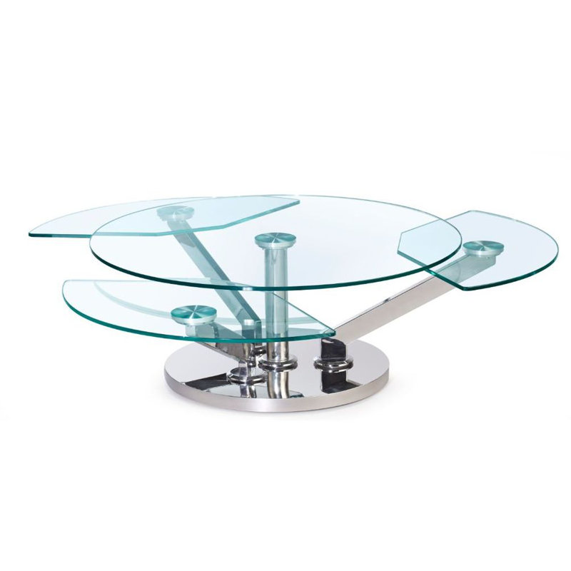 Table basse 4 pièces en verre trempé Foxboro