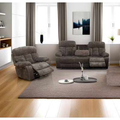 2-Piece Living Room Recliner Set Sofa And Chair by Ebern Designs