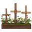 Floral And Foliage Triple Cross Easter Egg Decoration - 14" - Multicolor