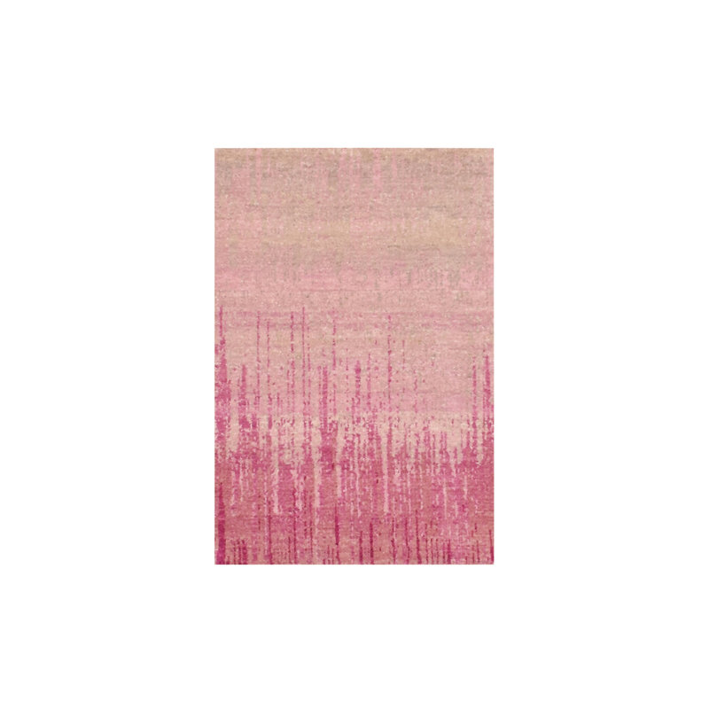 Tapis oriental rose en laine naturel noué à la main 2 pi x 3 pi 2 po BA57F20892034253A092EF2AC89DFF98