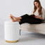 Repose-pieds rond avec velours et tabouret-915177697