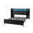 Full Size Bed Frame With USB Charging Station Storage Headboard And LED Light Heavy Duty Design-279407545