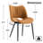 Mackensie Upholstered Dining Chairs Faux Leather Kitchen Chairs with Metal Legs-1464084907