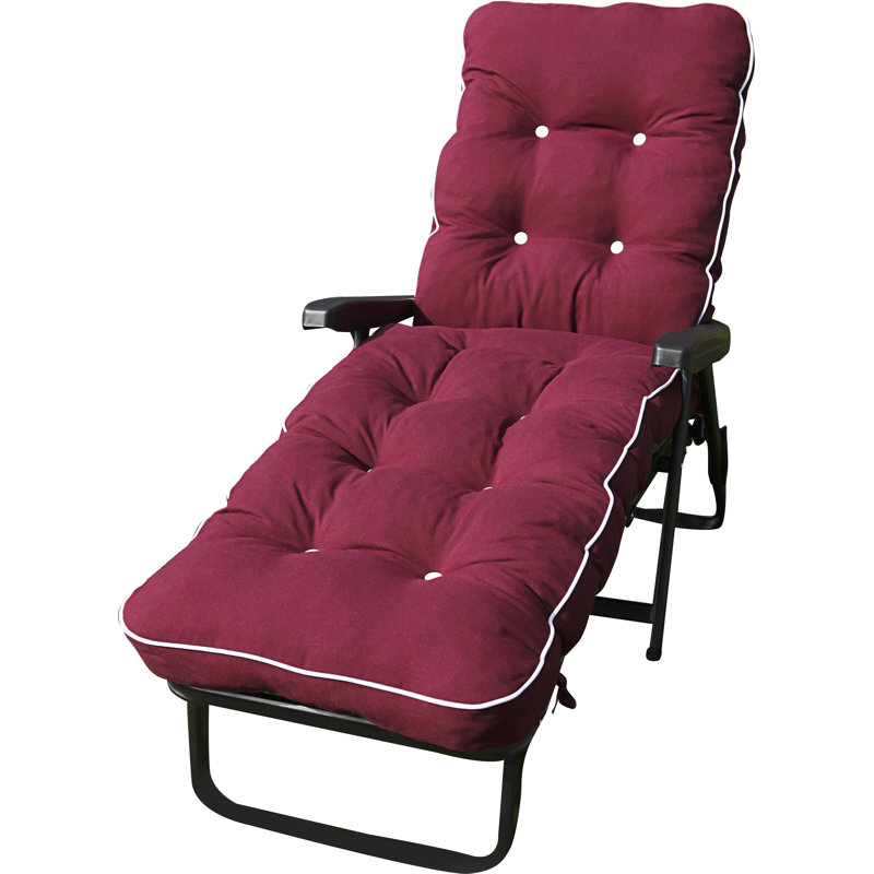 Ozzie Sun Lounger Cushion, Bordeaux Red