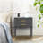 Solid Wood Nightstand with Big Drawer，2 Power Outlets, 1 USB Port & 1 Type C Port-1393073956