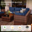 Ensemble de conversation d'extérieur en osier pour 6 personnes-49088467