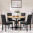 Faux Leather Dining Room Chairs with Rubberwood Legs-234699216