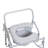 Steel Drop Arm Bedside Commode With Padded Seat And Arms
