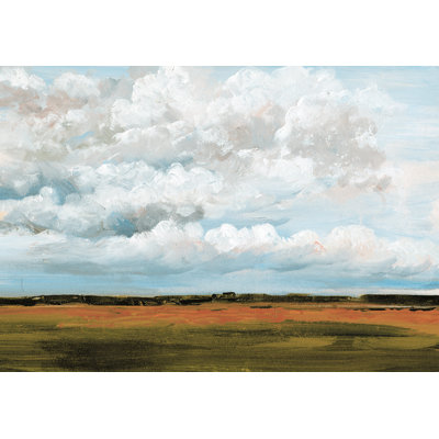 «Cloudy Simple Landscape», reproduction d'art sur toile tendue