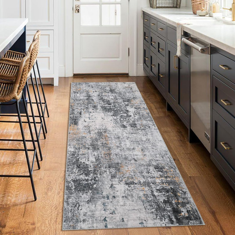 Tapis lavable Modern Modern, Tapis de couloir 2 pi x 6 pi