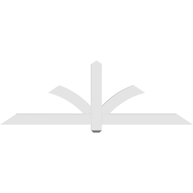 Support pour pignon en PVC Redmond, H 24 po x l 72 po (pas: 8/12), P 2 po x F 4 po