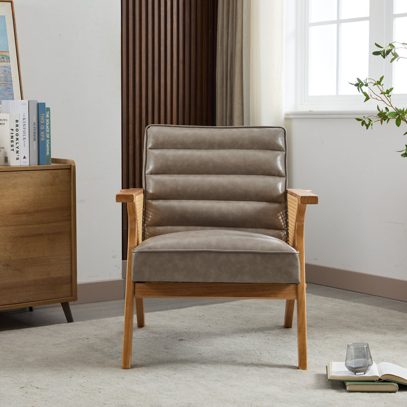 Briceyda Upholstered Armchair, Briceyda Gray Leather
