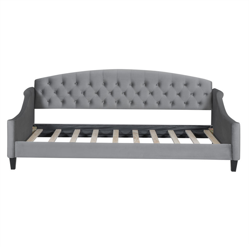 Glamorous Upholstered Daybed With Tufted Button Design For Versatile Living Spaces
