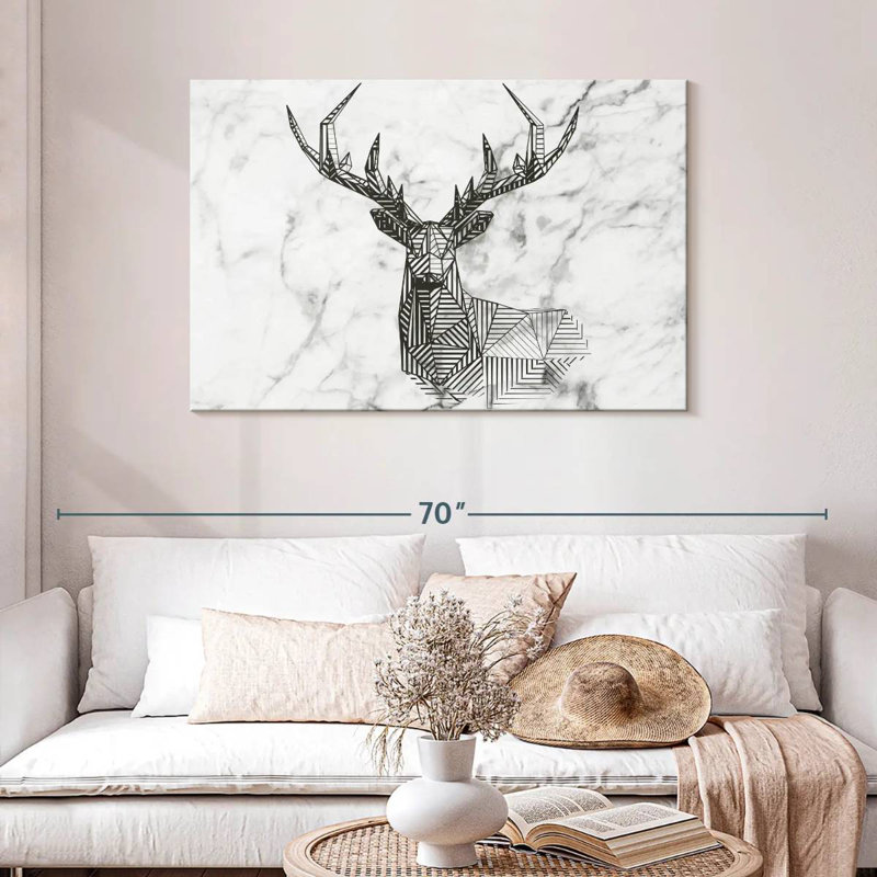 Brampt Geometric Stag, 30" H x 45" W