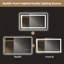 Miroir de salle de bain à DEL sans cadre 40 po x 32 po, miroir intelligent
